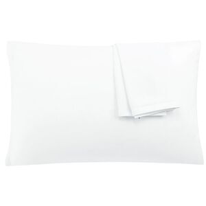2pcs Pillow Cases Soft Microfiber Pillowcases with Zipper (20"x36") White